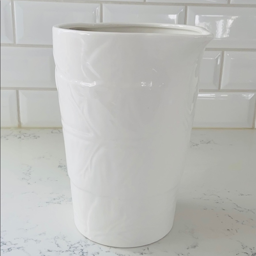 10 Strawberry Street white leaf texture pitcher - Picture 8 of 14